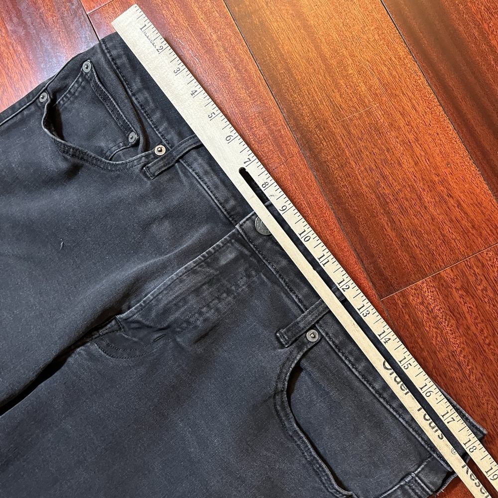 American Eagle Jeans Mens 36x32 (36x31) Dark Gray Skinny Flex Stretch Grunge * - Picture 8 of 12